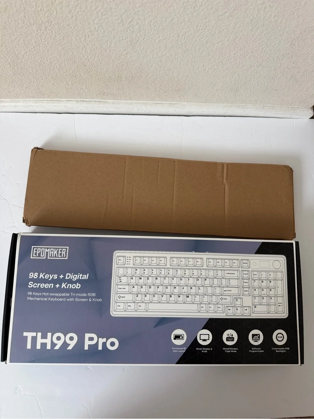 Epomaker TH99 Pro Pink Mechanical Keyboard Sea Salt Silent Switches EXTRA KEYCAP